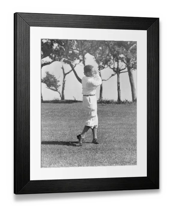 Framed Print : Golfer Bobby Jones Standing with Golf Club Framed Print : Golfer Bobby Jones Standing with Golf Club