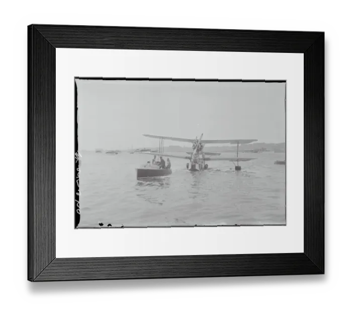 Framed Print : Passengers and Seaplane Framed Print : Passengers and Seaplane