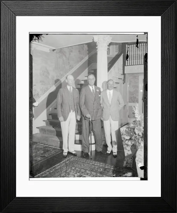 Framed Print : Franklin Roosevelt with Frank Hague and A Harry Moore Framed Print : Franklin Roosevelt with Frank Hague and A Harry Moore