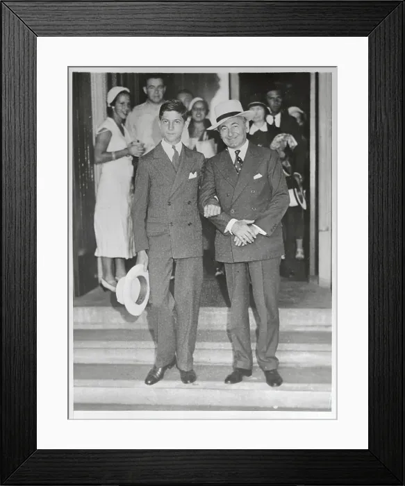 Framed Print : Paul Block with His Son Billy Framed Print : Paul Block with His Son Billy