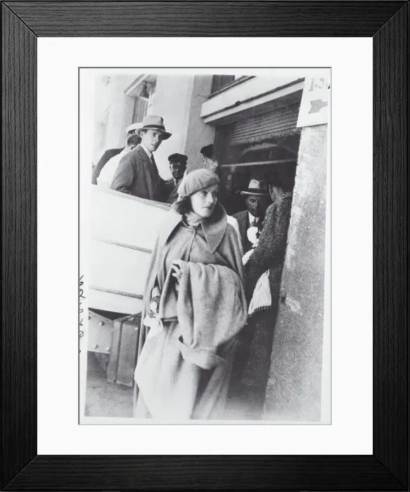 Framed Print : Actress Greta Garbo Exiting Liner Framed Print : Actress Greta Garbo Exiting Liner