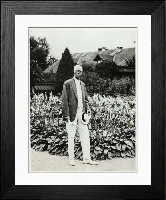 Framed Print : King Gustav V with Tennis Racquet Framed Print : King Gustav V with Tennis Racquet