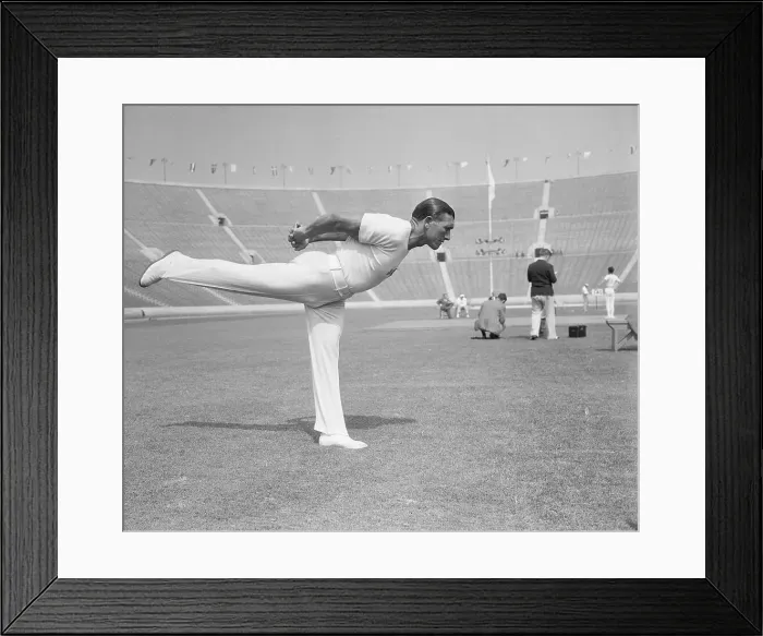 Framed Print : Gymnast Balancing on One Foot Framed Print : Gymnast Balancing on One Foot