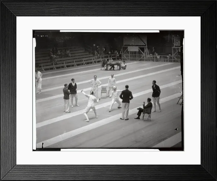 Framed Print : Sword Olympians in Action at Los Angeles Framed Print : Sword Olympians in Action at Los Angeles