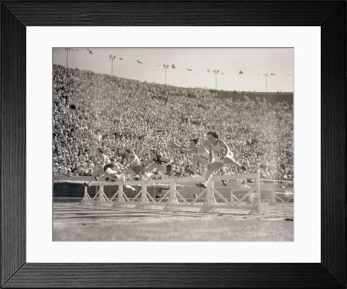 Framed Print : Babe Didrikson Wins 80 Meter Hurdle Framed Print : Babe Didrikson Wins 80 Meter Hurdle