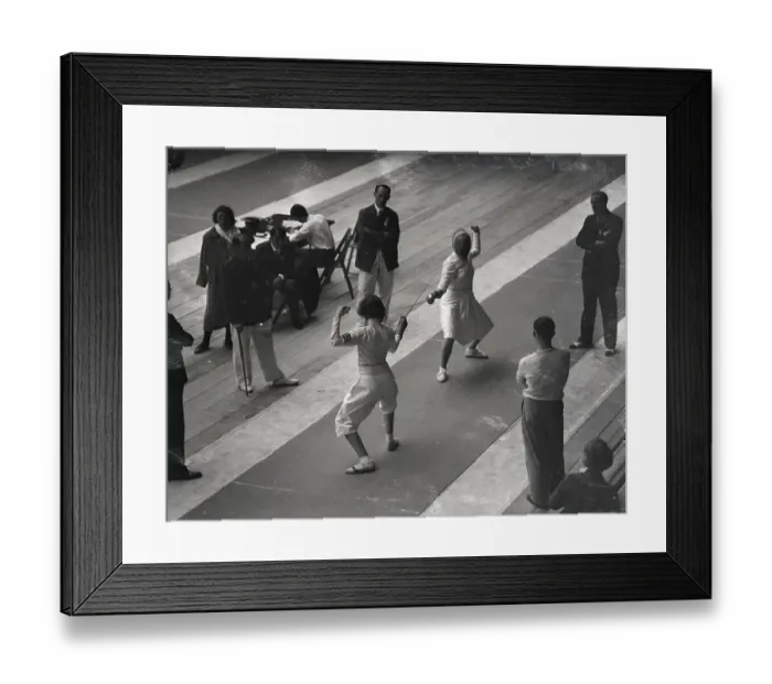 Framed Print : Two Competitors Fencing Framed Print : Two Competitors Fencing