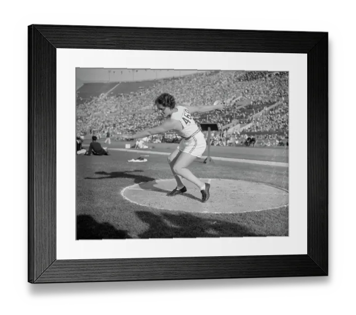 Framed Print : Lillian Copeland Winner of Women's Discus Throw