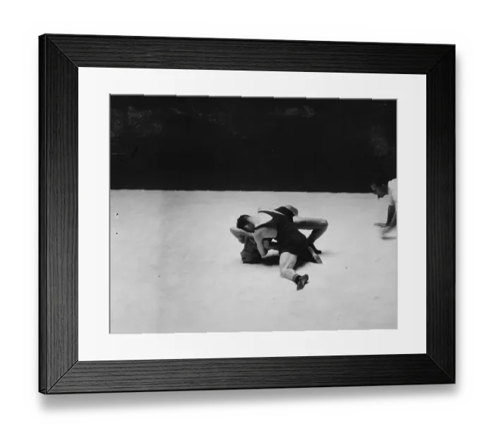 Framed Print : Wrestling Match