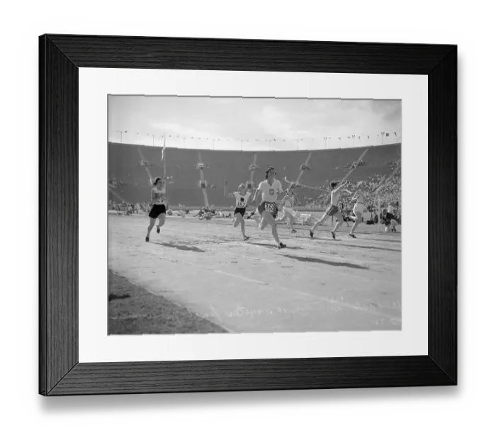 Framed Print : Woman Winning Finals Race Framed Print : Woman Winning Finals Race