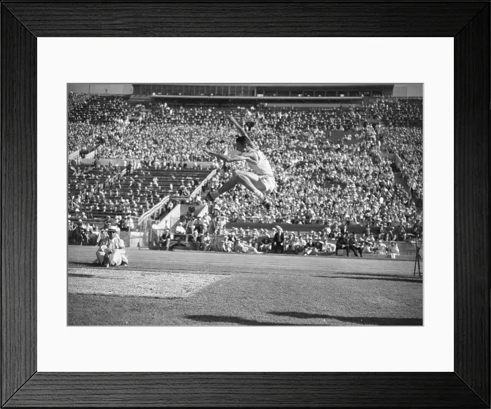 Framed Print : Charles Reed Doing Broad Jump Framed Print : Charles Reed Doing Broad Jump