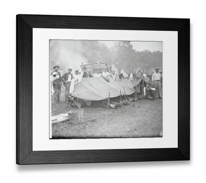 Framed Print : Military Veterans at Bonus Camp Framed Print : Military Veterans at Bonus Camp