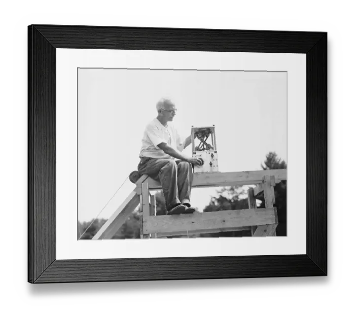 Framed Print : Dr. Heber Curtis With Clock