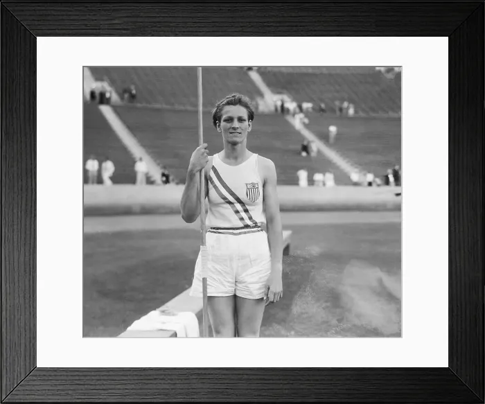 Framed Print : Babe Didrikson Holding Javelin Framed Print : Babe Didrikson Holding Javelin