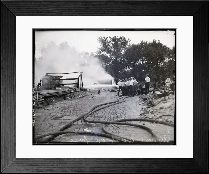 Framed Print : View Of Burning Bonus Marchers Camp Framed Print : View Of Burning Bonus Marchers Camp