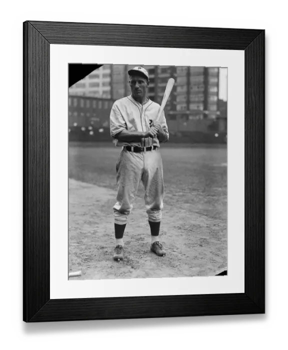 Framed Print : Portrait of Chuck Klein in Uniform