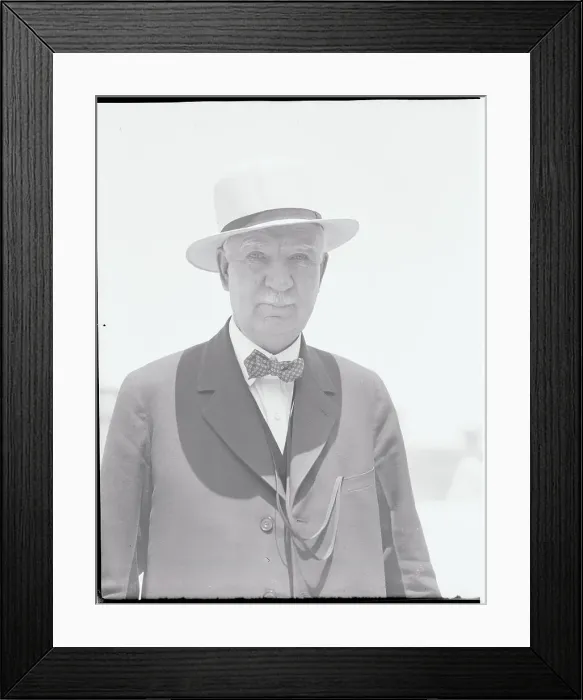 Framed Print : Portrait of Educator Augustus O. Thomas Wearing Hat Framed Print : Portrait of Educator Augustus O. Thomas Wearing Hat