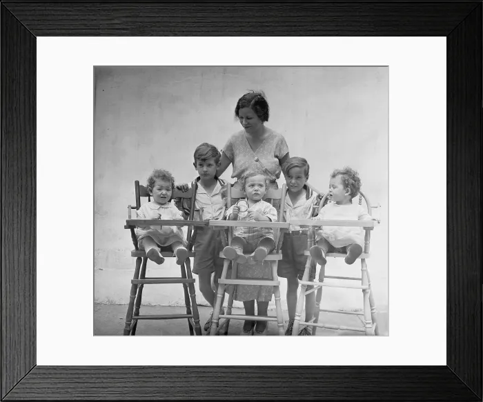 Framed Print : Triplets and Twins at an Orphanage Framed Print : Triplets and Twins at an Orphanage