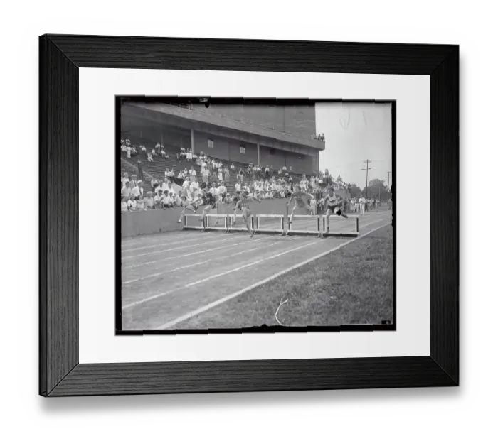 Framed Print : Mildred Didrickson and Opponents Running at Track Meet Framed Print : Mildred Didrickson and Opponents Running at Track Meet
