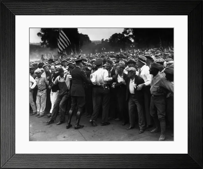 Framed Print : Police Holding Back Bonus Army Veterans Framed Print : Police Holding Back Bonus Army Veterans