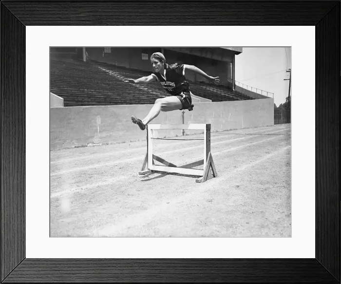 Framed Print : Mildred Didrickson Jumping Hurdle Framed Print : Mildred Didrickson Jumping Hurdle
