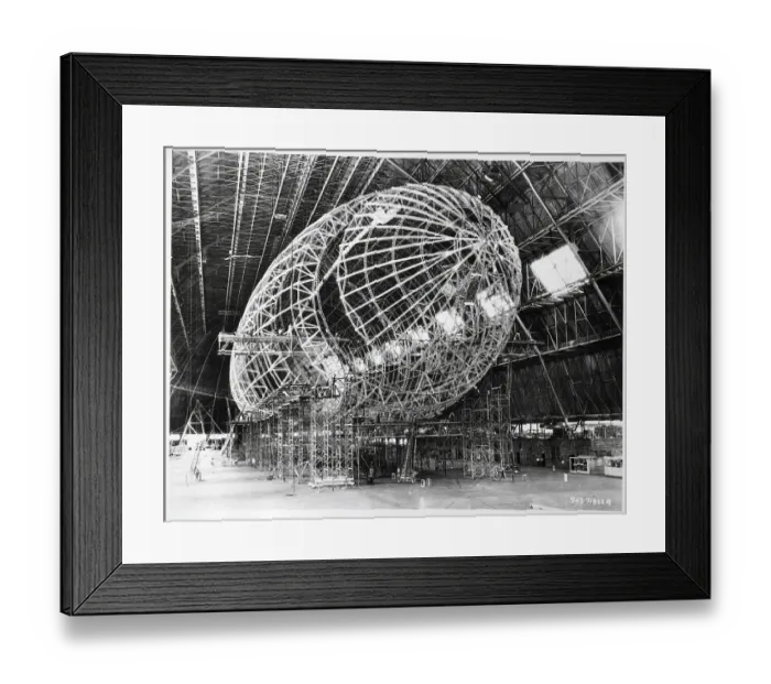 Framed Print : U.S.S. Macon in Dock