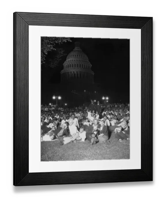 Framed Print : Marchers Camping on Grounds of Capitol Building Framed Print : Marchers Camping on Grounds of Capitol Building