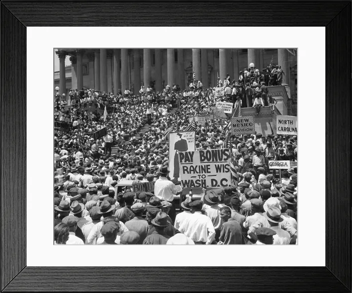 Framed Print : Bonus Army Demonstration at Capitol Framed Print : Bonus Army Demonstration at Capitol