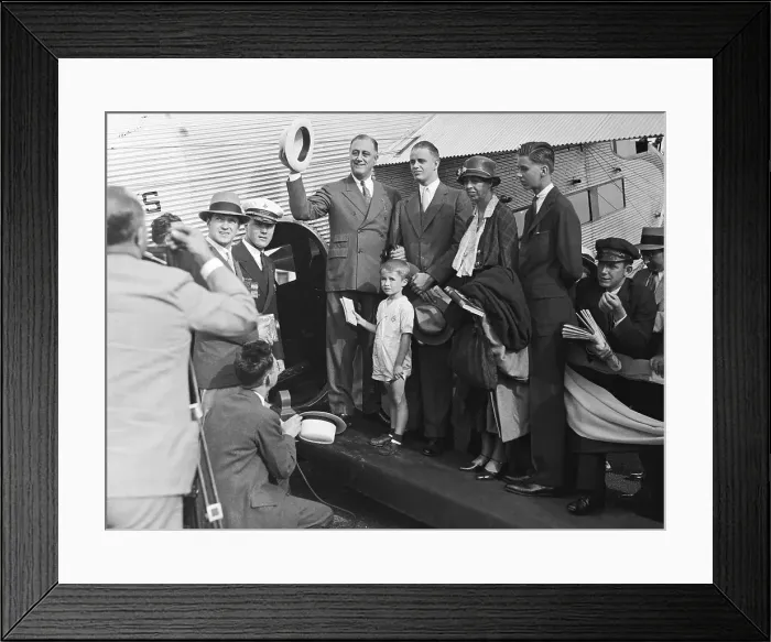Framed Print : Roosevelt Campaigning with Family