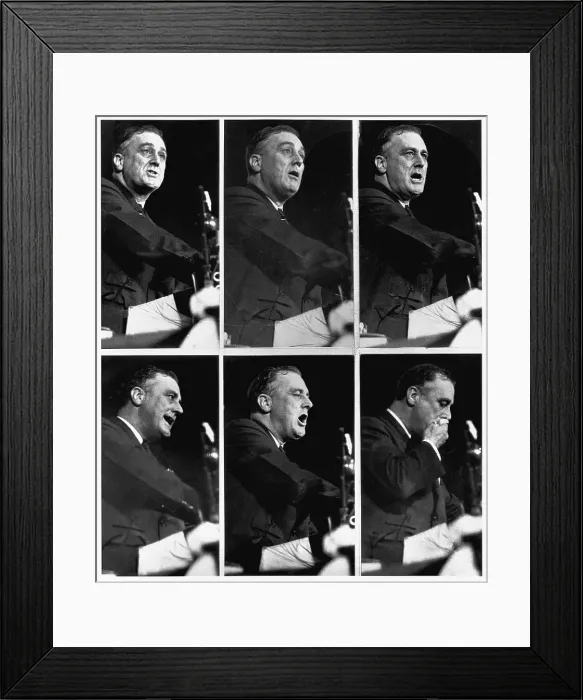 Framed Print : Photo Collage of Governor Roosevelt's Speech in New York Framed Print : Photo Collage of Governor Roosevelt's Speech in New York