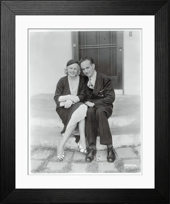 Framed Print : Portrait of Paul Bern and Jean Harlow Framed Print : Portrait of Paul Bern and Jean Harlow