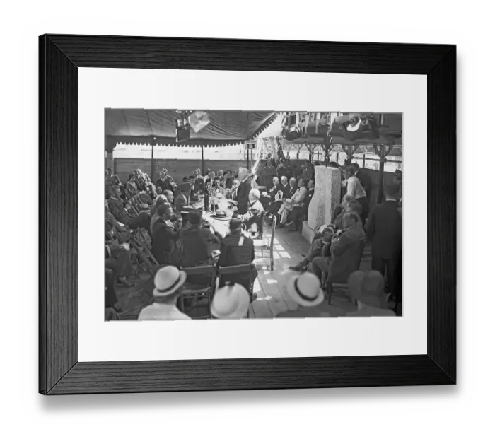 Framed Print : John D. Rockefeller Addressing Crowd Framed Print : John D. Rockefeller Addressing Crowd