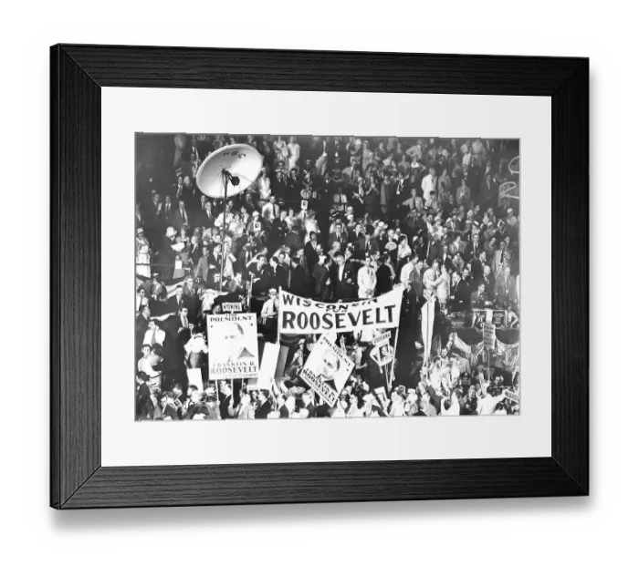 Framed Print : Franklin Delano Roosevelt Receives a Standing Ovation Framed Print : Franklin Delano Roosevelt Receives a Standing Ovation