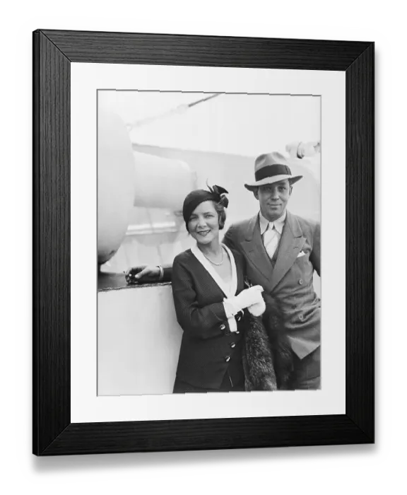 Framed Print : Charles Macarthur, Helen Hayes;Arm In Arm Framed Print : Charles Macarthur, Helen Hayes;Arm In Arm
