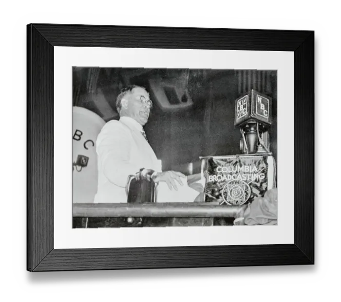 Framed Print : Alben Barkley Addressing Convention