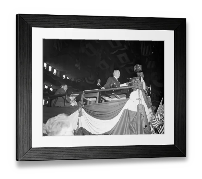 Framed Print : John J. Raskob Speaking