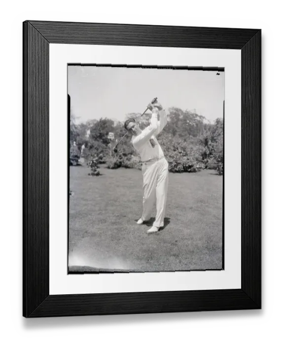 Framed Print : Olin Dutra Swinging Golf Club Framed Print : Olin Dutra Swinging Golf Club
