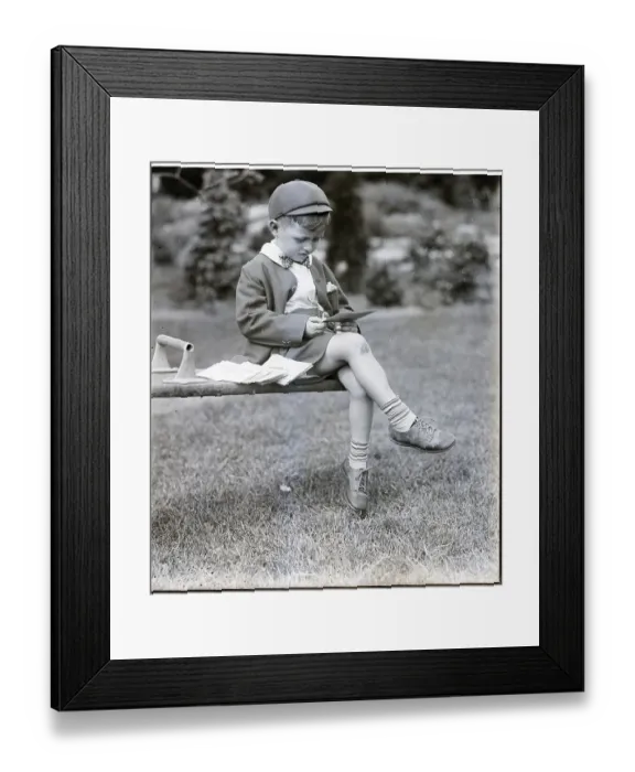 Framed Print : Jack Sharkey, Jr. Looking At Mail Framed Print : Jack Sharkey, Jr. Looking At Mail