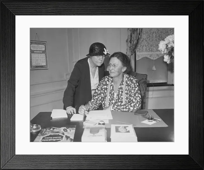 Framed Print : Mrs. George Bass and Mrs. Mary Dewson Framed Print : Mrs. George Bass and Mrs. Mary Dewson