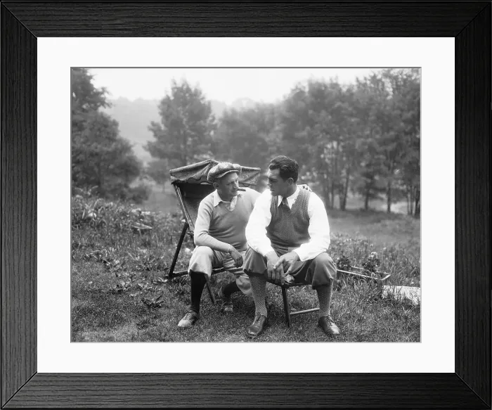 Framed Print : Max Schmeling Talking with Joe Jacobs Framed Print : Max Schmeling Talking with Joe Jacobs