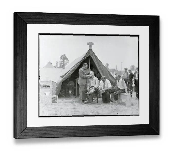 Framed Print : Red Cross Camp for Bonus Veterans Framed Print : Red Cross Camp for Bonus Veterans