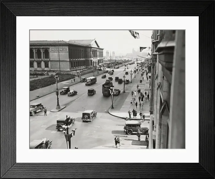 Framed Print : Michigan Boulevard, Chicago, 1932 Framed Print : Michigan Boulevard, Chicago, 1932