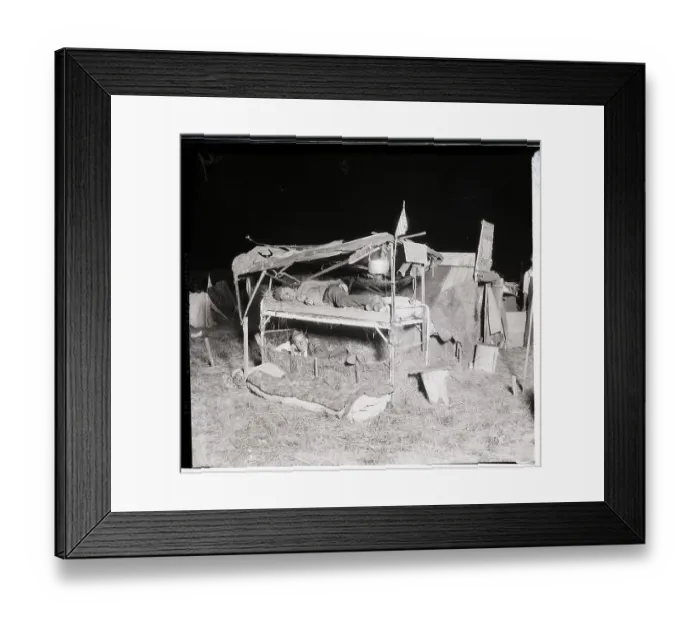 Framed Print : Bonus Marchers in Makeshift Shelter Framed Print : Bonus Marchers in Makeshift Shelter