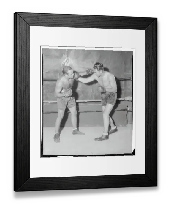 Framed Print : Max Schmeling with Sparring Partner Framed Print : Max Schmeling with Sparring Partner