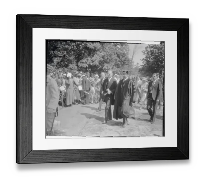 Framed Print : US President Hoover & Howard University President Johnson After Graduation Framed Print : US President Hoover & Howard University President Johnson After Graduation