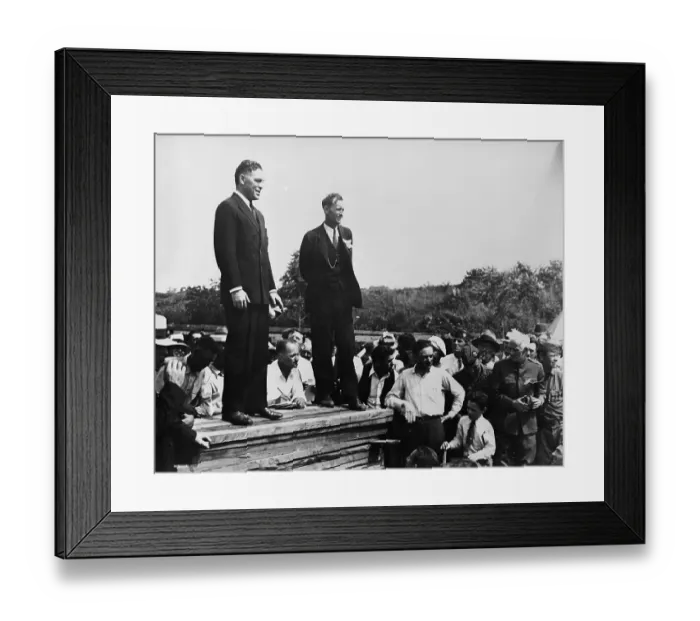 Framed Print : War Correspondent Floyd Gibbons Speaking at Bonus Army Camp Framed Print : War Correspondent Floyd Gibbons Speaking at Bonus Army Camp