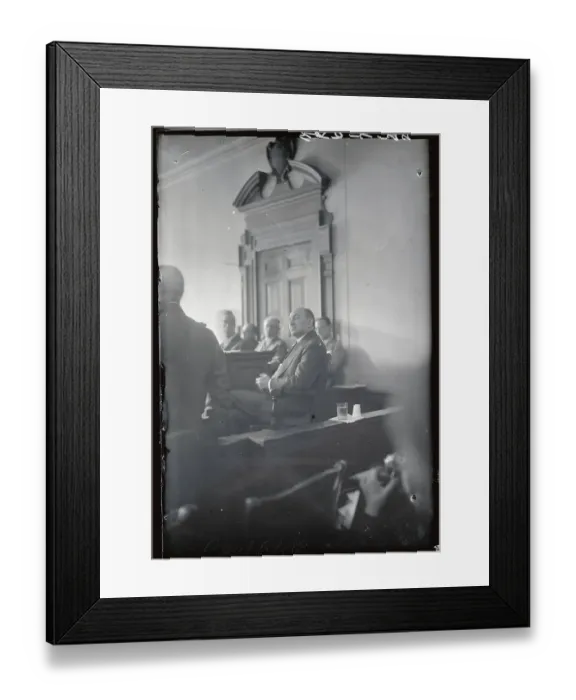 Framed Print : Paul Block Sitting on Witness Stand Framed Print : Paul Block Sitting on Witness Stand
