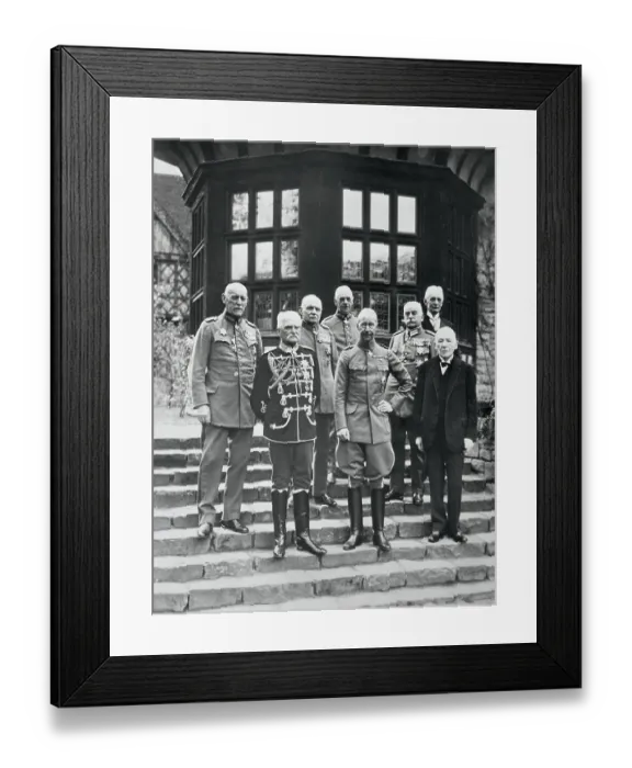 Framed Print : Prince Wilhelm And His Officials At B-Da Framed Print : Prince Wilhelm And His Officials At B-Da