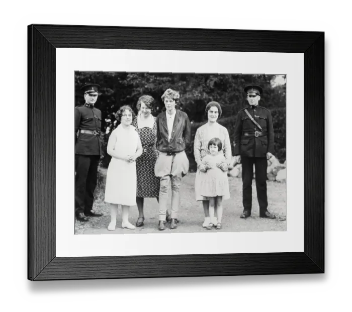 Framed Print : Amelia Earhart and Friends Framed Print : Amelia Earhart and Friends