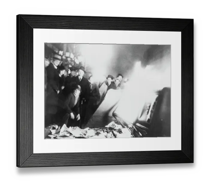 Framed Print : Protesters Burning Street Stand Framed Print : Protesters Burning Street Stand
