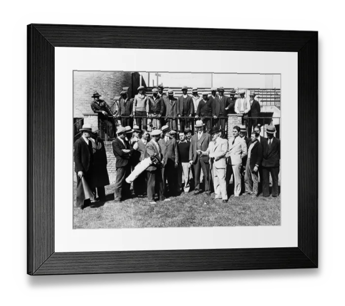 Framed Print : Instructor Teaching Caddying to Group Framed Print : Instructor Teaching Caddying to Group